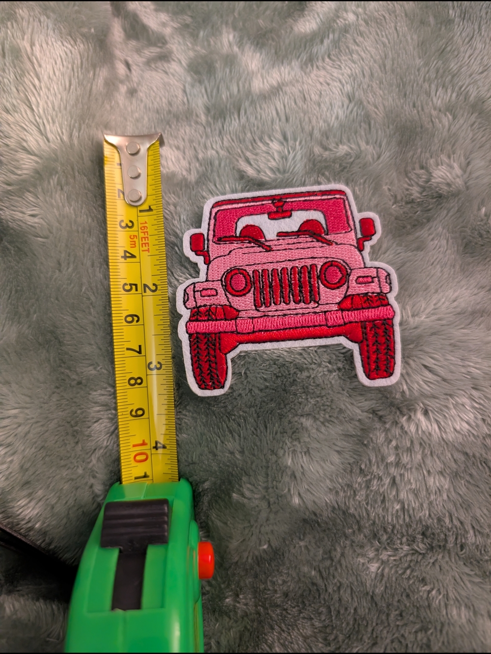 Red Jeep Truck Iron-On Patch
